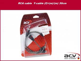 ΚΑΛΩΔΙΟ RCA Υ 1Θ/2Α Ζεύγος AC Made in Germany  Συλικόνης πολύ καλή ποιότητα χαλκού RCA cable Y-cable (f)>(m)/(m) 30cm